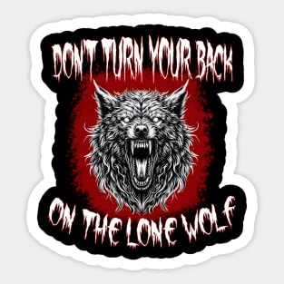 Angry and Possessed Lone Wolf Sticker